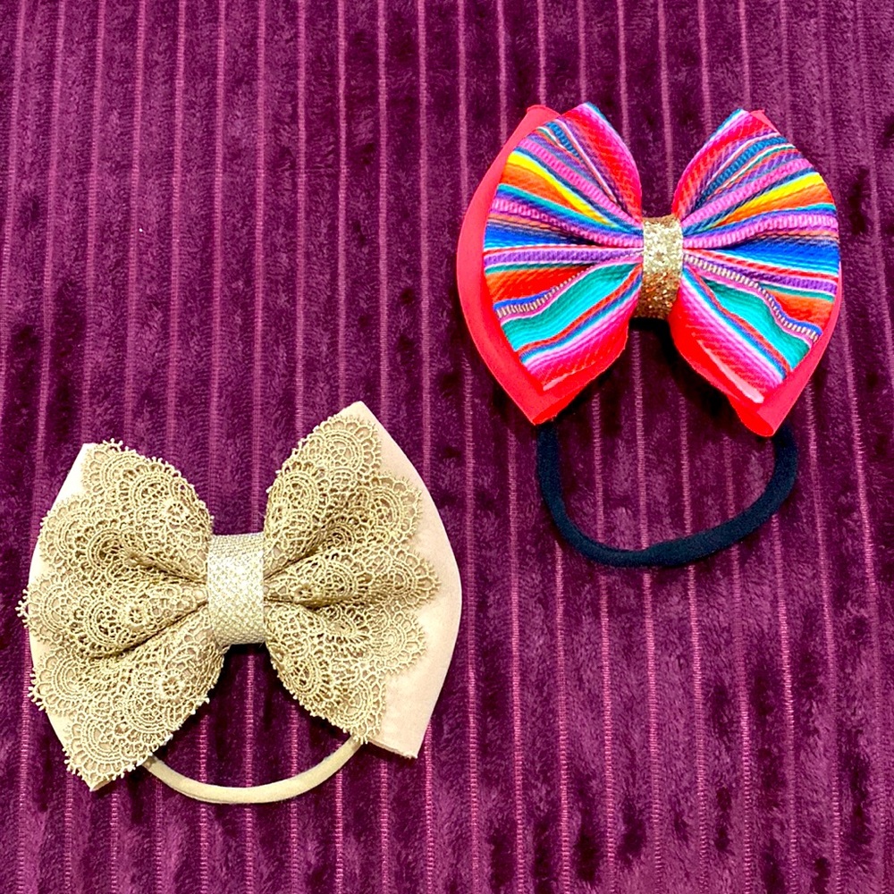 Baby girl bows on nylon